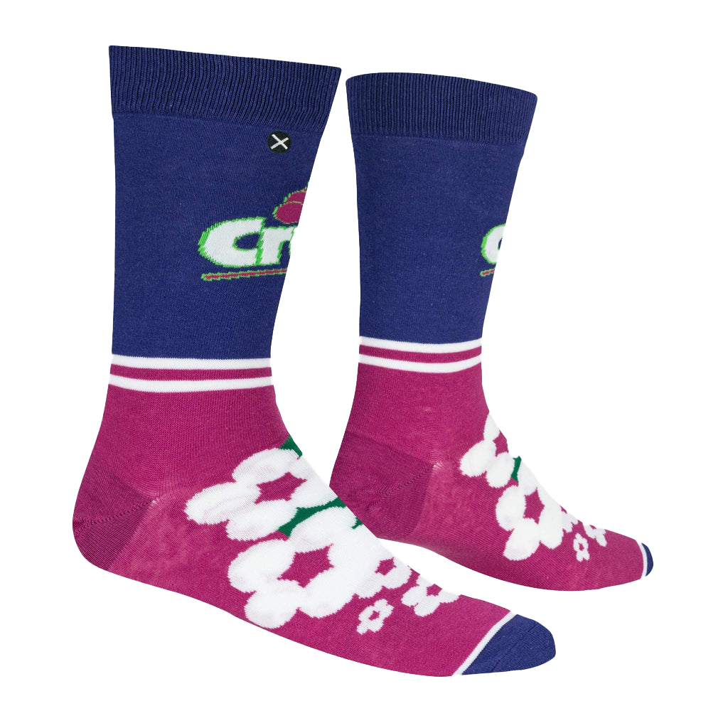 Crush Grape Half Stripe Socks