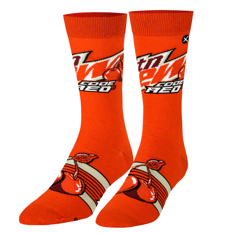 Mountain Dew Code Red Socks