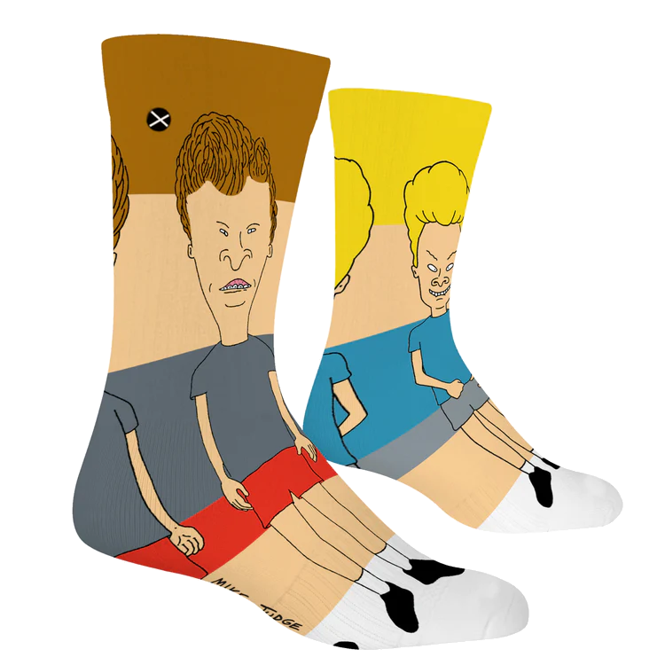 Beavis &amp; Butthead Mix Match 360 Knit Socks