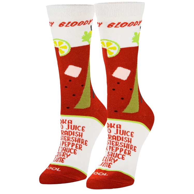 Bloody Mary Recipe Socks - Womens