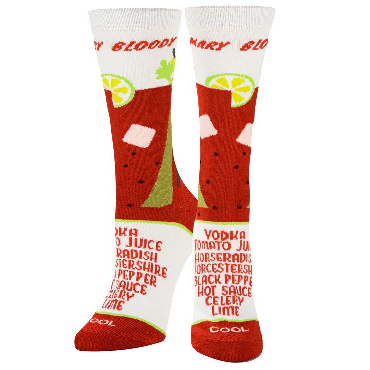 Bloody Mary Recipe Socks - Womens