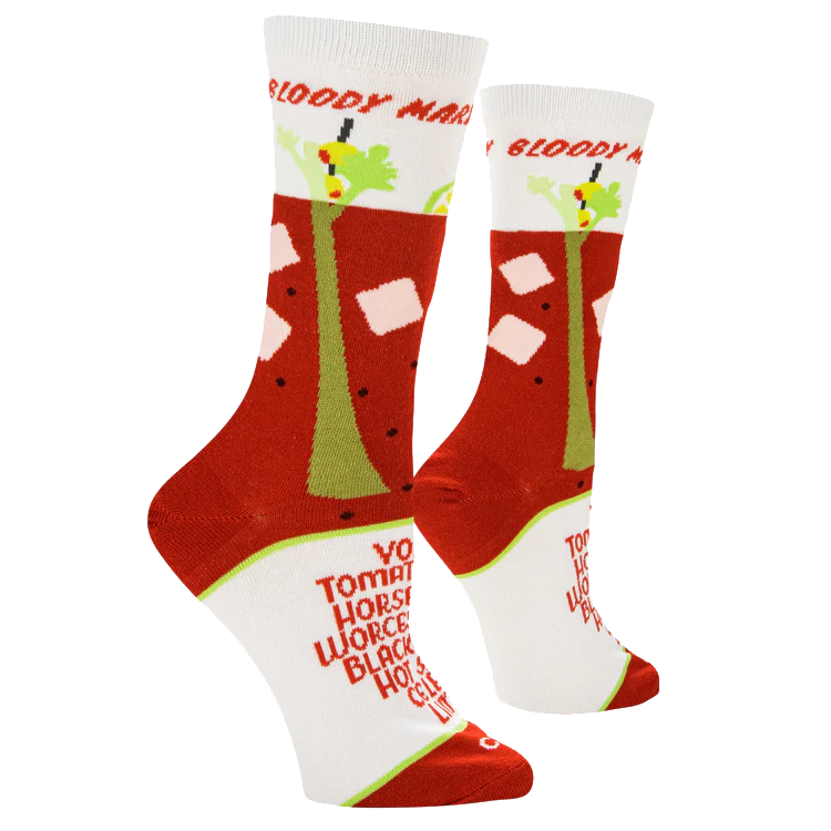 Bloody Mary Recipe Socks - Womens