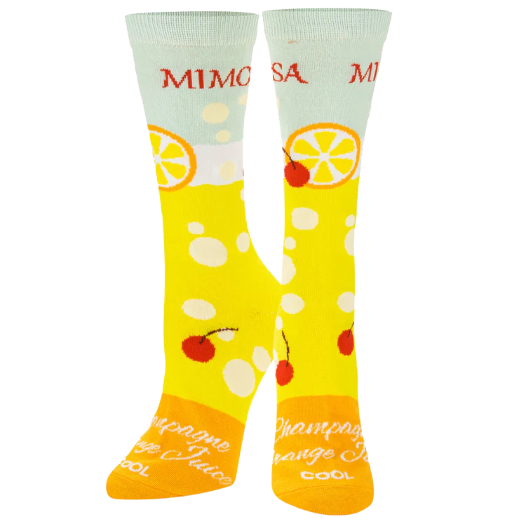 Mimosa Recipe Socks - Womens