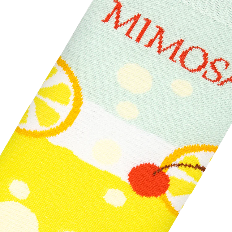 Mimosa Recipe Socks - Womens