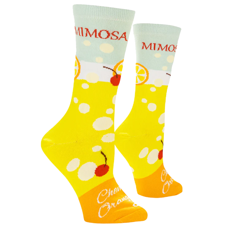 Mimosa Recipe Socks - Womens