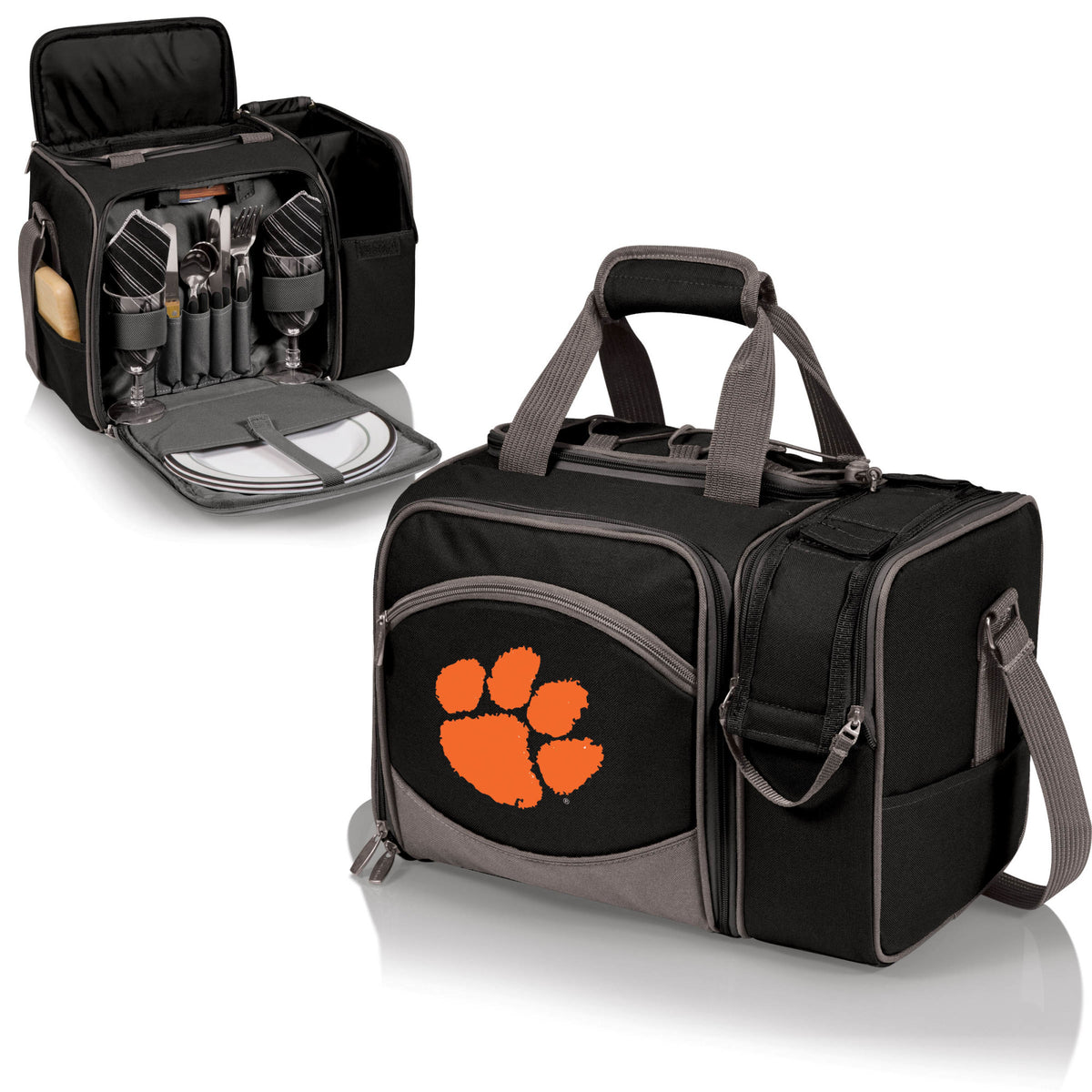 Clemson Tigers - Malibu Picnic Basket Cooler, (Black with Gray Accents) | Online Exclusive