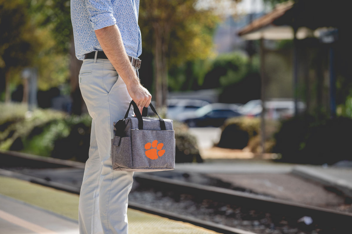 Clemson Tigers - On The Go Lunch Bag Cooler, (Heathered Gray)