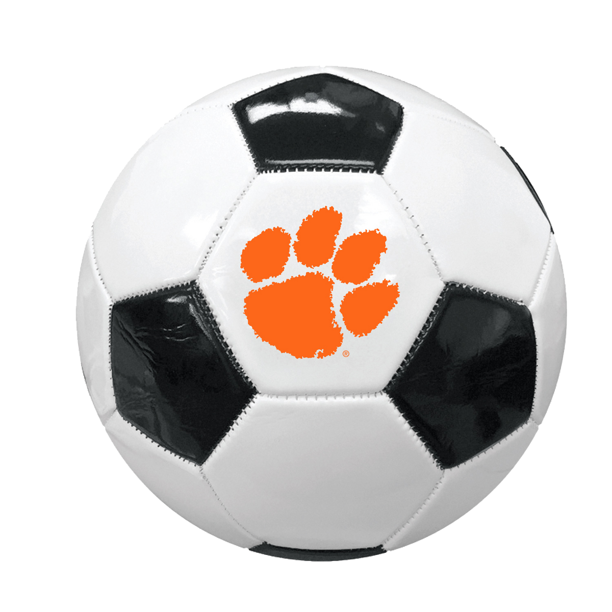 Clemson Full Size Synthetic Leather Soccer Ball with Paw