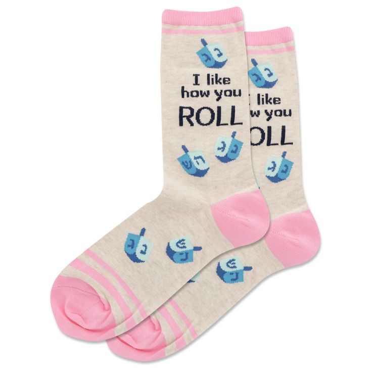 I Like How You Roll Crew Socks - Womens