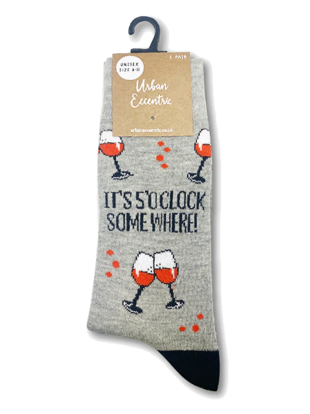 5 O&#39;Clock Somewhere Wine Socks