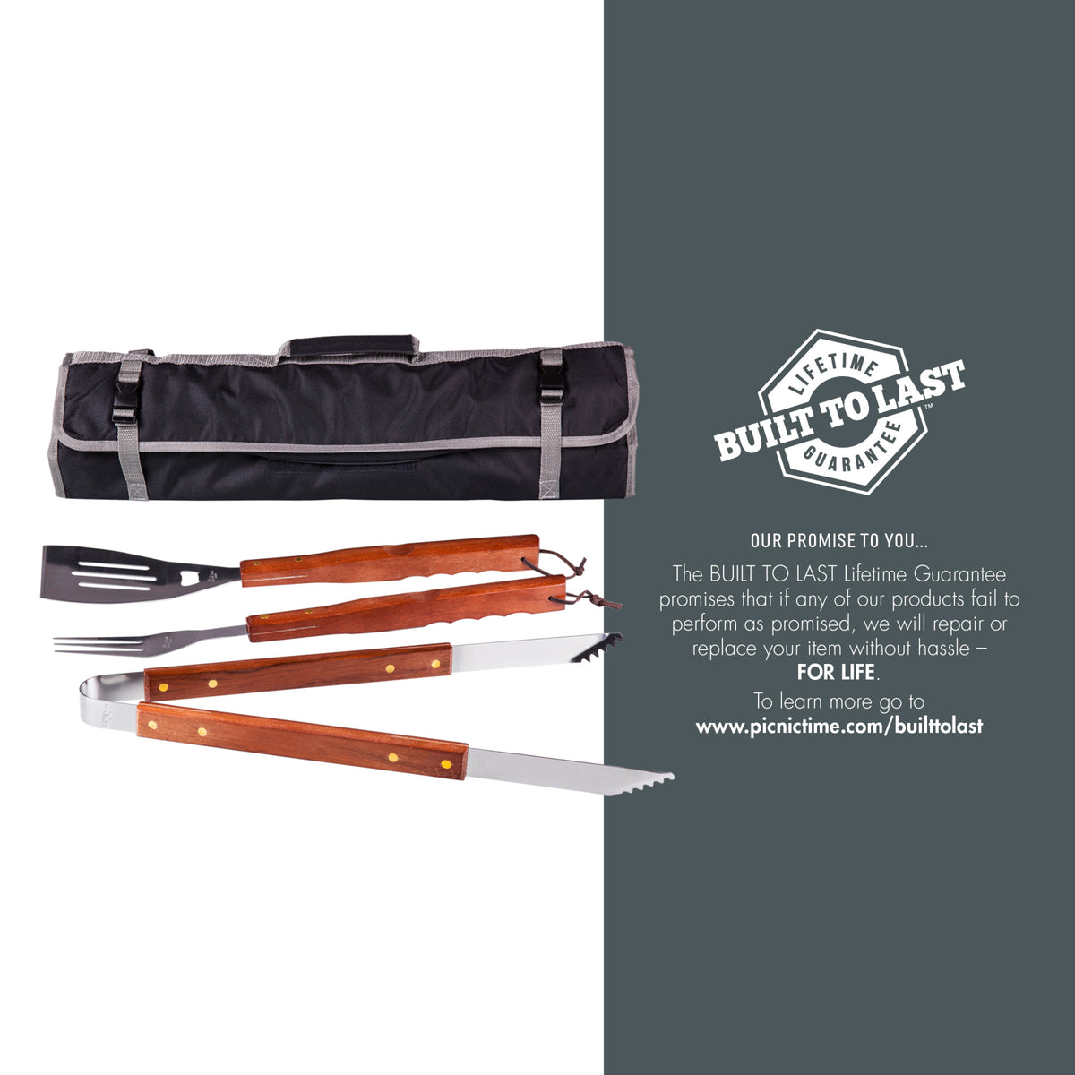 Clemson Tigers - 3-Piece BBQ Tote &amp; Grill Set, (Black with Gray Accents) | Online Exclusive