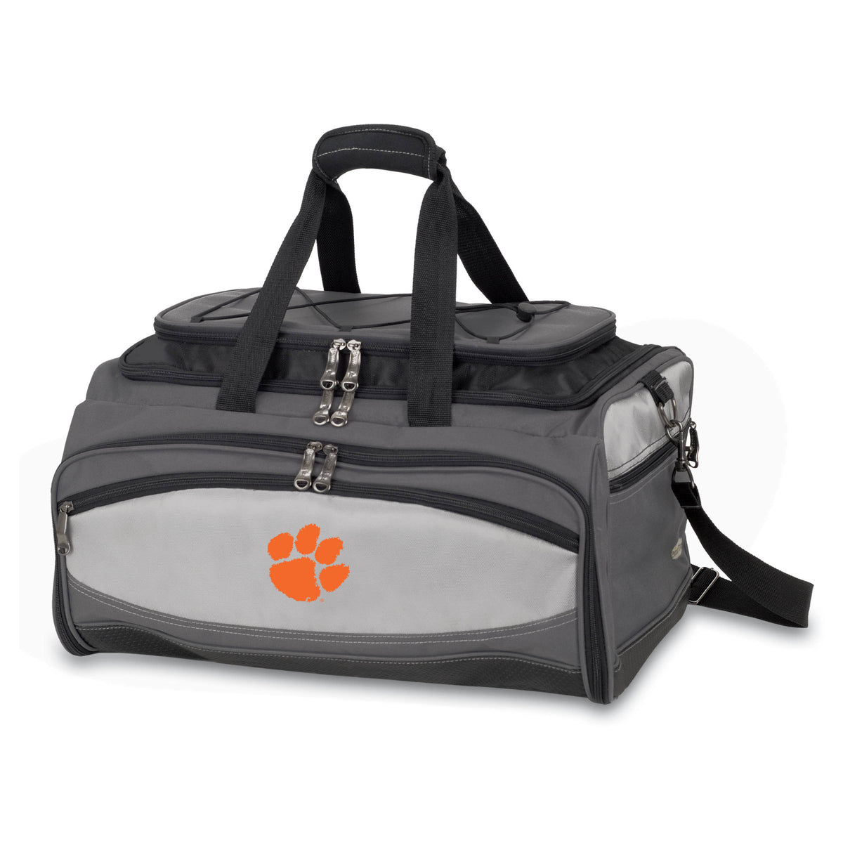 Clemson Tigers - Buccaneer Portable Charcoal Grill &amp; Cooler Tote, (Black with Gray Accents) | Online Exclusive