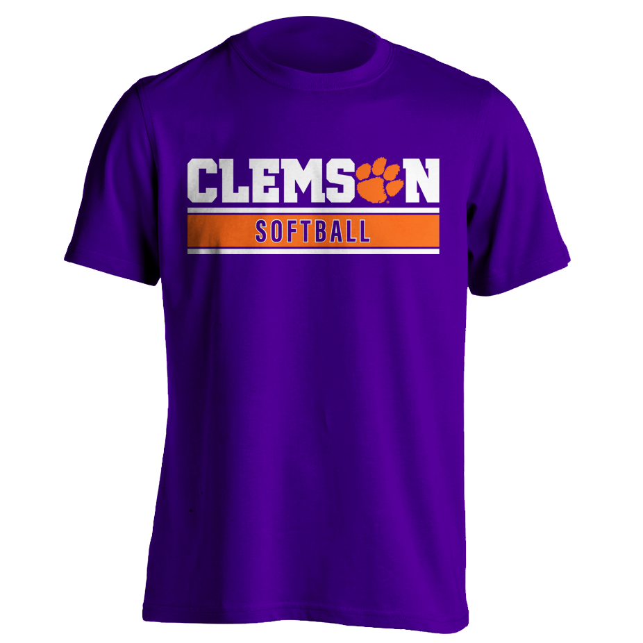 Clemson Softball Tee | MRK Exclusive - Youth - Purple