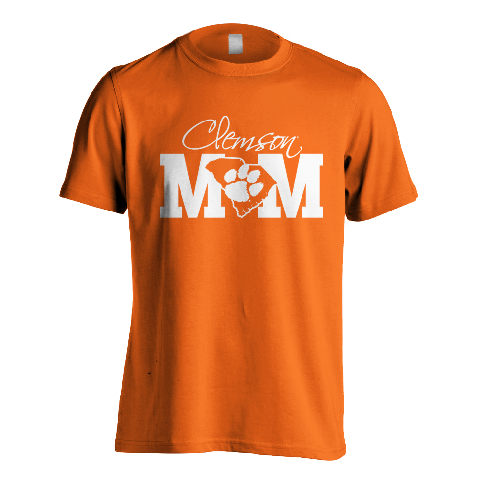 Clemson Mom with Paw in State - Orange