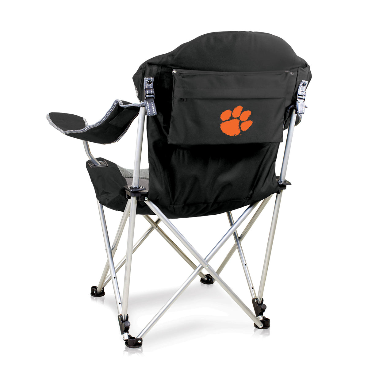 Clemson Tigers - Reclining Camp Chair, (Black with Gray Accents) | Online Exclusive