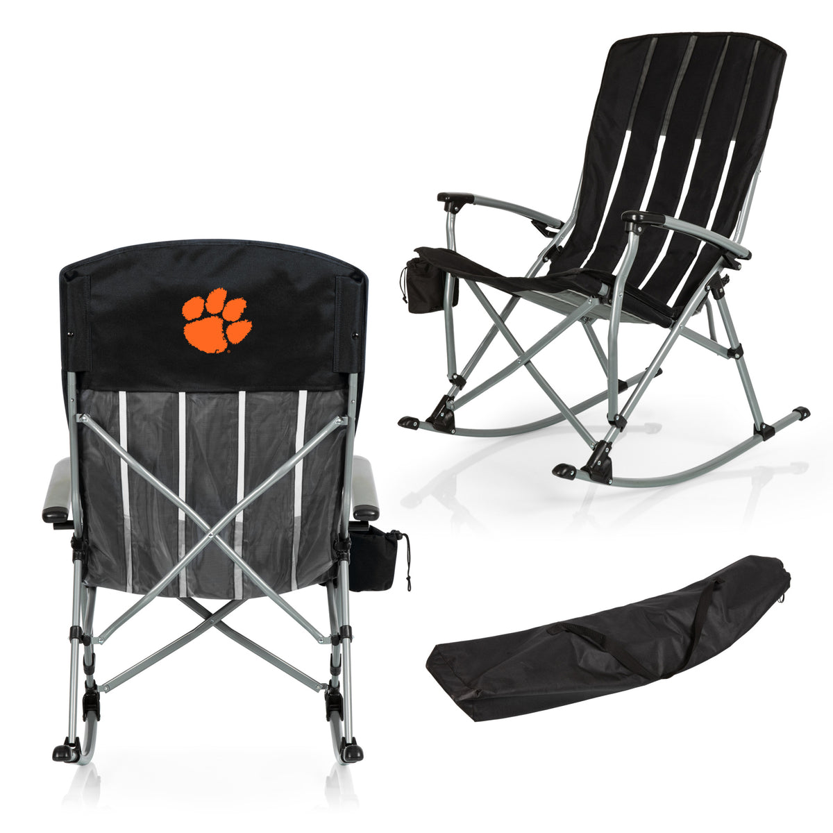 Clemson Tigers - Outdoor Rocking Camp Chair, (Black) | Online Exclusive