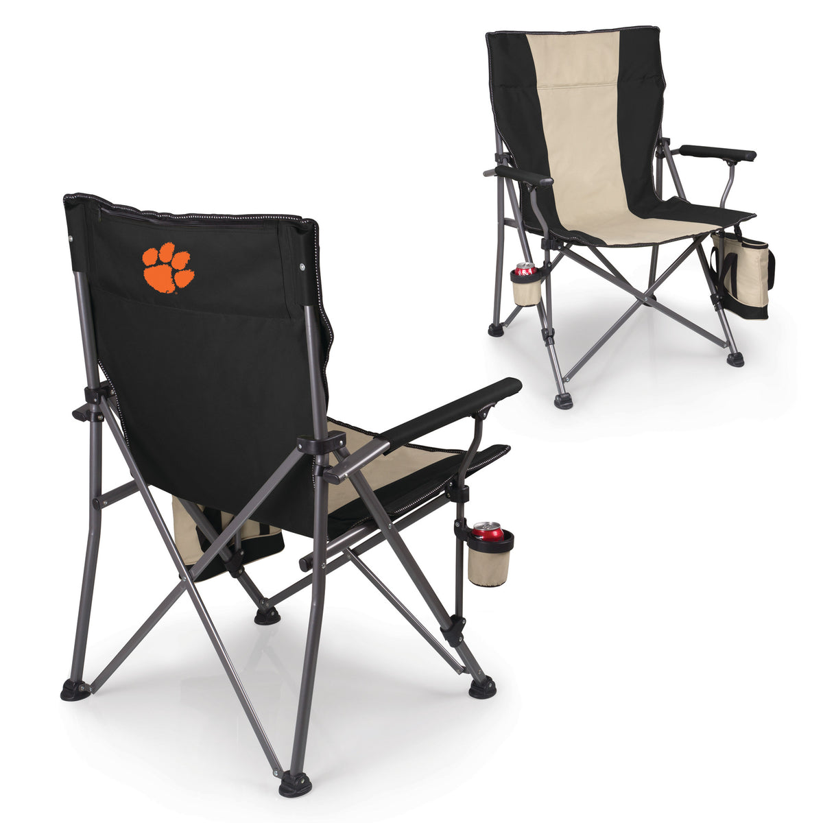 Clemson Tigers - Big Bear XXL Camping Chair with Cooler, (Black) | Online Exclusive