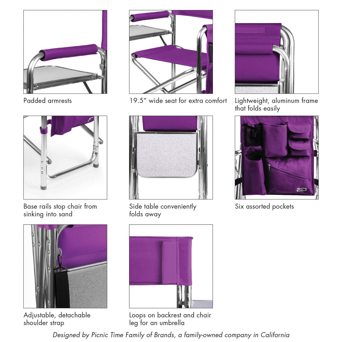 Clemson Tigers - Sports Chair, (Purple) | Online Exclusive