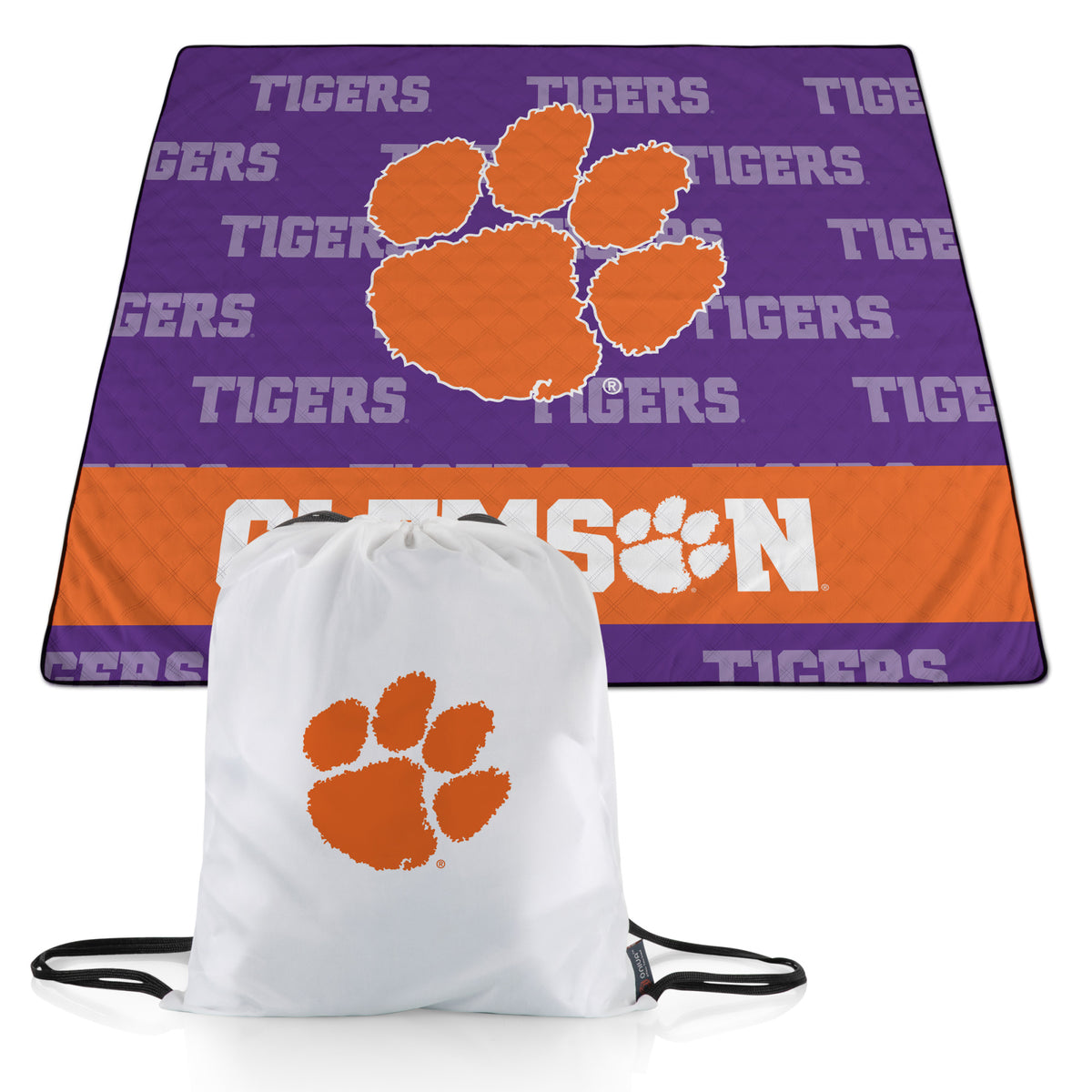 Clemson Tigers - Impresa Picnic Blanket, (Purple &amp; Orange) | Online Exclusive