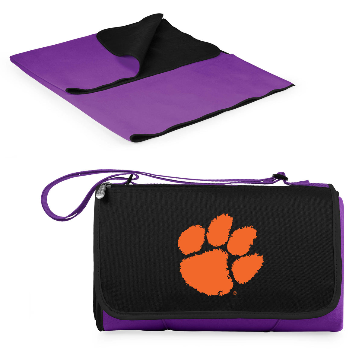 Clemson Tigers - Blanket Tote Outdoor Picnic Blanket, (Purple with Black Flap) | Online Exclusive