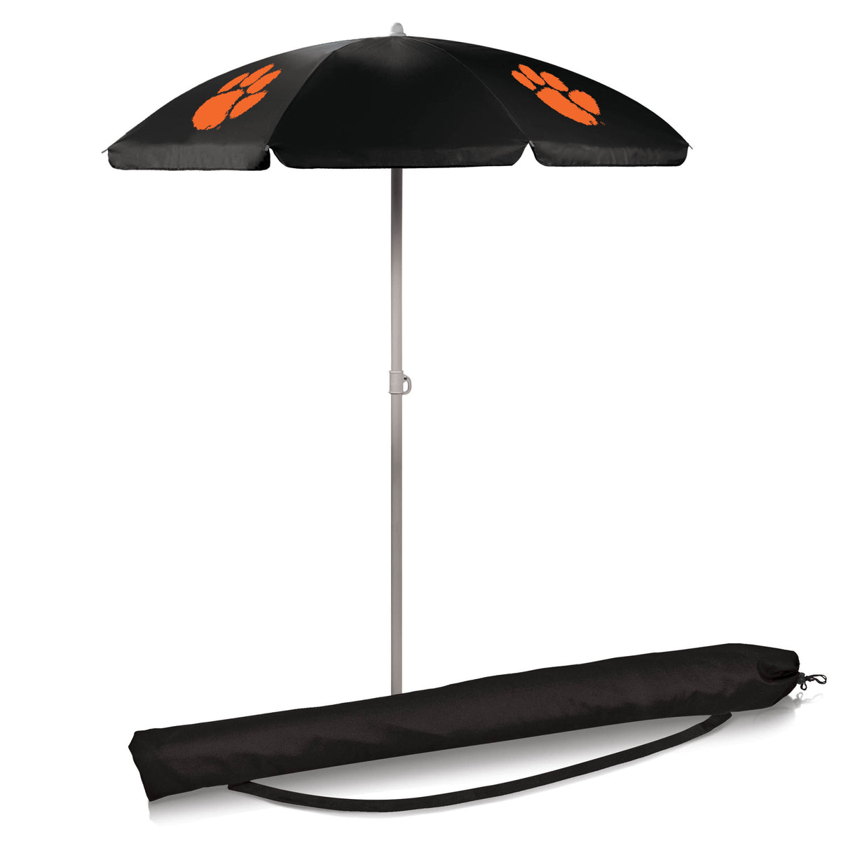 Clemson Tigers - 5.5 Ft. Portable Beach Umbrella, (Black) | Online Exclusive