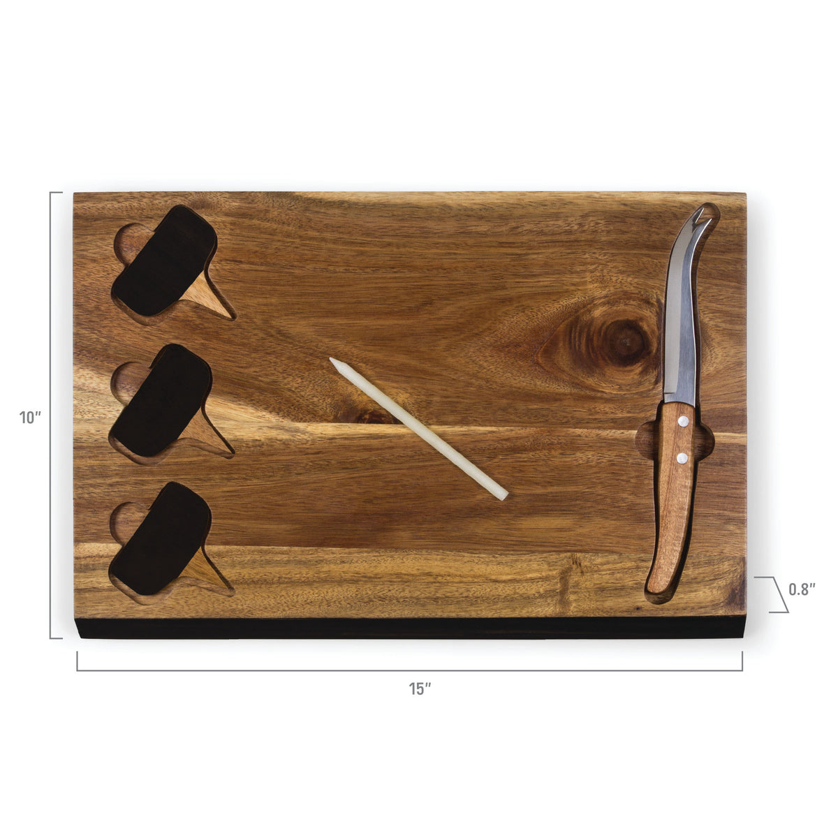 Clemson Tigers - Delio Acacia Cheese Cutting Board &amp; Tools Set, (Acacia Wood) | Online Exclusive