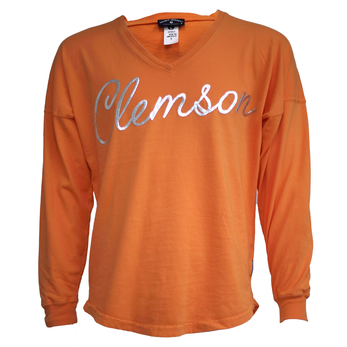 Clemson Foil Script V-script Spirit Jersey