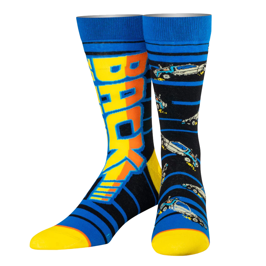 Back to the Future - Delorean 88 MPH Mix Match Knit Socks