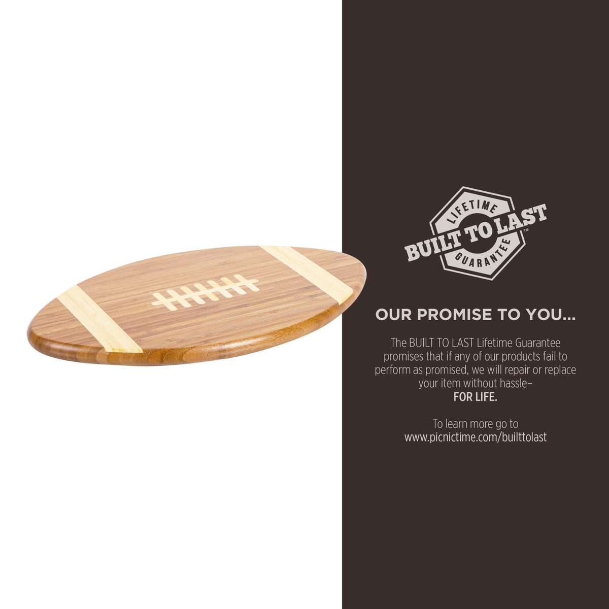 Clemson Tigers - Touchdown! Football Cutting Board &amp; Serving Tray, (Bamboo) | Online Exclusive