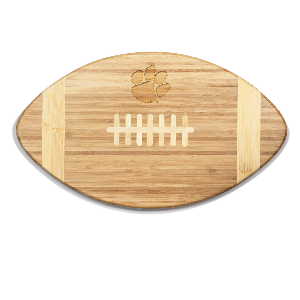 Clemson Tigers - Logo - Touchdown! Football Cutting Board &amp; Serving Tray, (Bamboo) | Online Exclusive