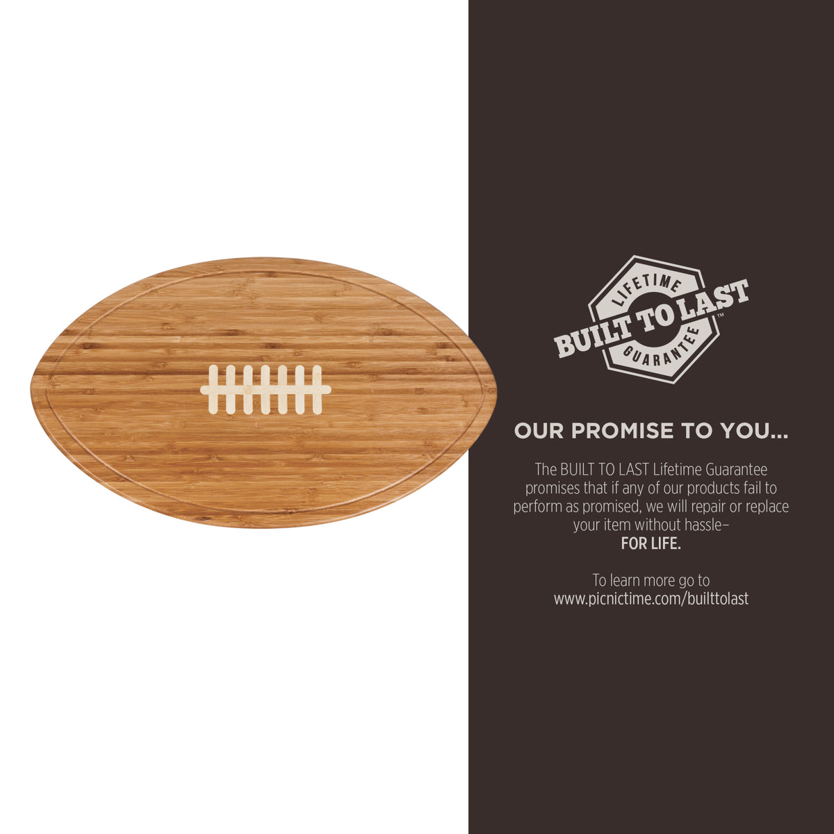 Clemson Tigers - Kickoff Football Cutting Board &amp; Serving Tray, (Bamboo) | Online Exclusive