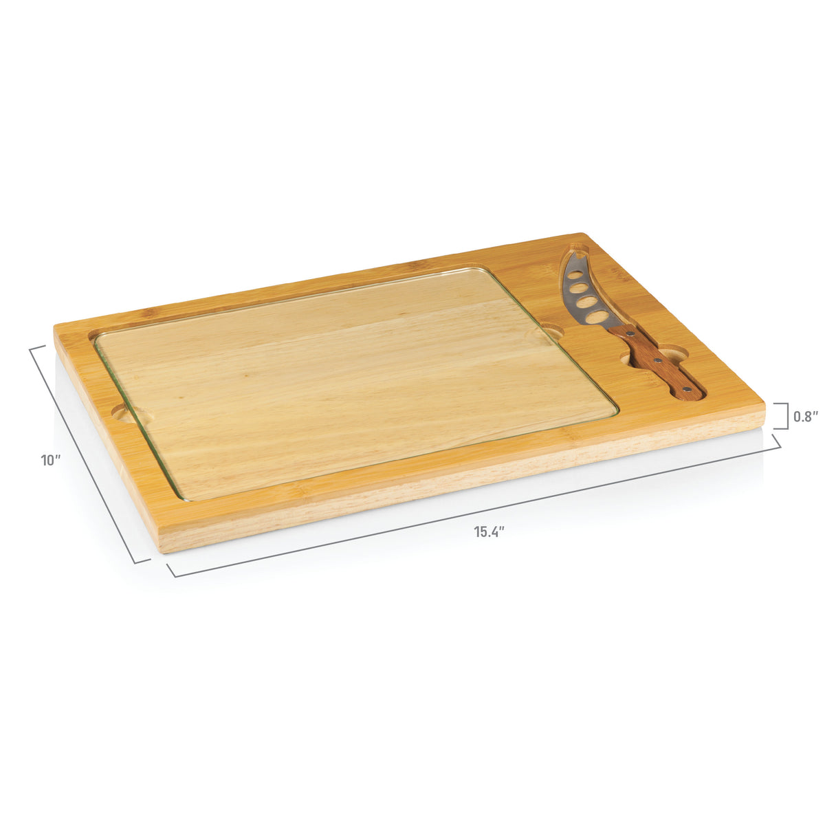 Clemson Tigers - Football Field - Icon Glass Top Cutting Board &amp; Knife Set, (Parawood &amp; Bamboo) | Online Exclusive