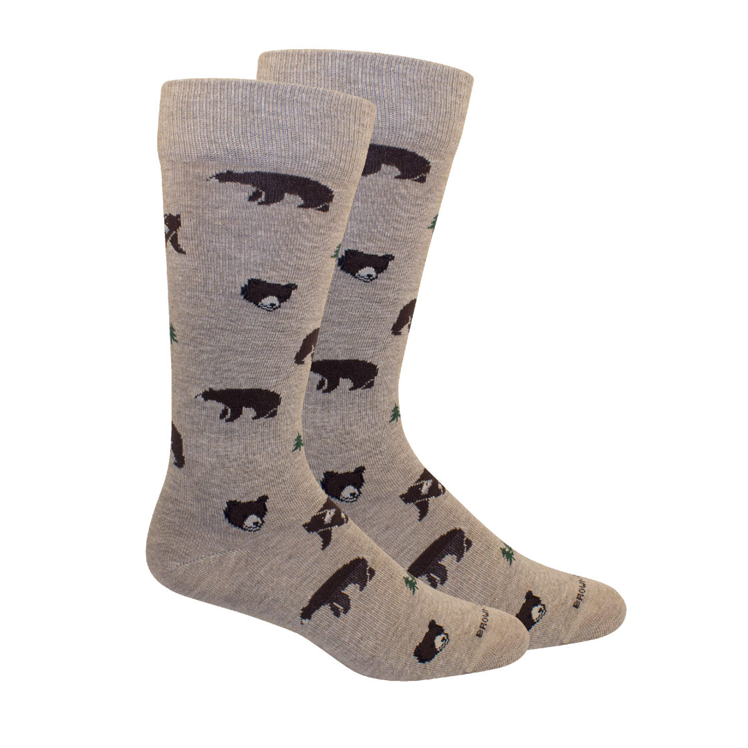 Brown Bear Socks - Oatmeal