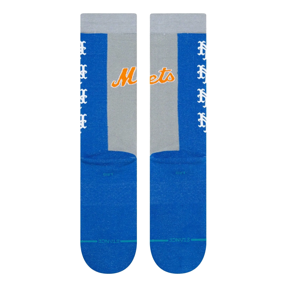 New York Mets Split Crew Socks - Large