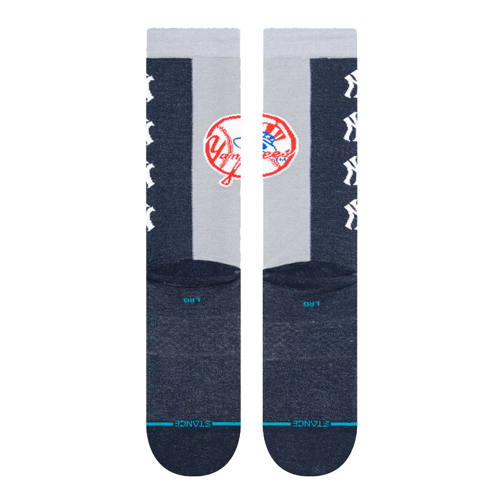 New York Yankees Split Crew Socks - Large