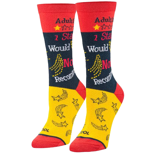 Adulting 1 Star Socks - Womens