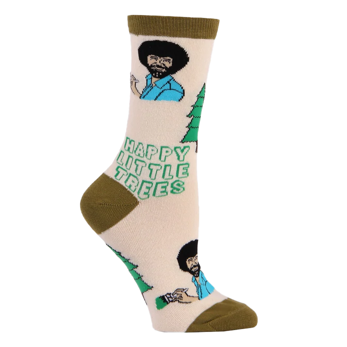 Bob Ross - Always Happy Trees Socks - Womens