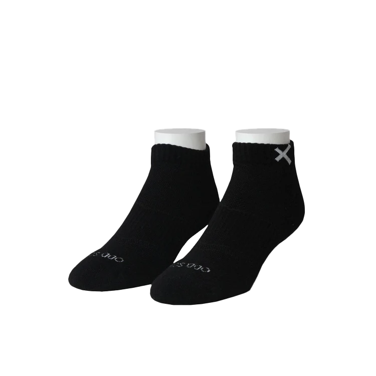 Basix Fashion Knit Socks - Black - Ankle - 3 Pair