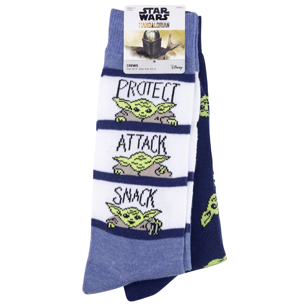 Star Wars - Baby Yoda - Protect Attack Snack Socks - 2 pair