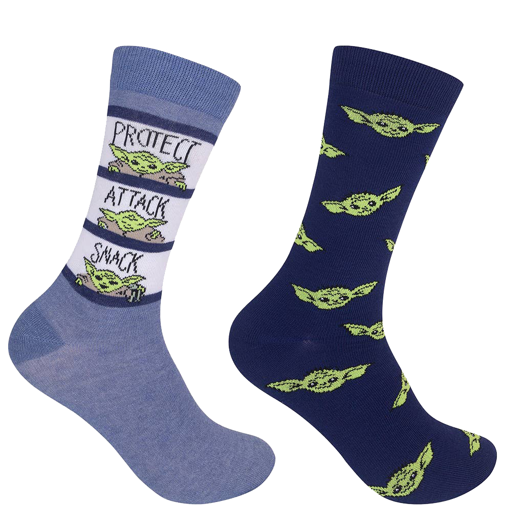 Star Wars - Baby Yoda - Protect Attack Snack Socks - 2 pair