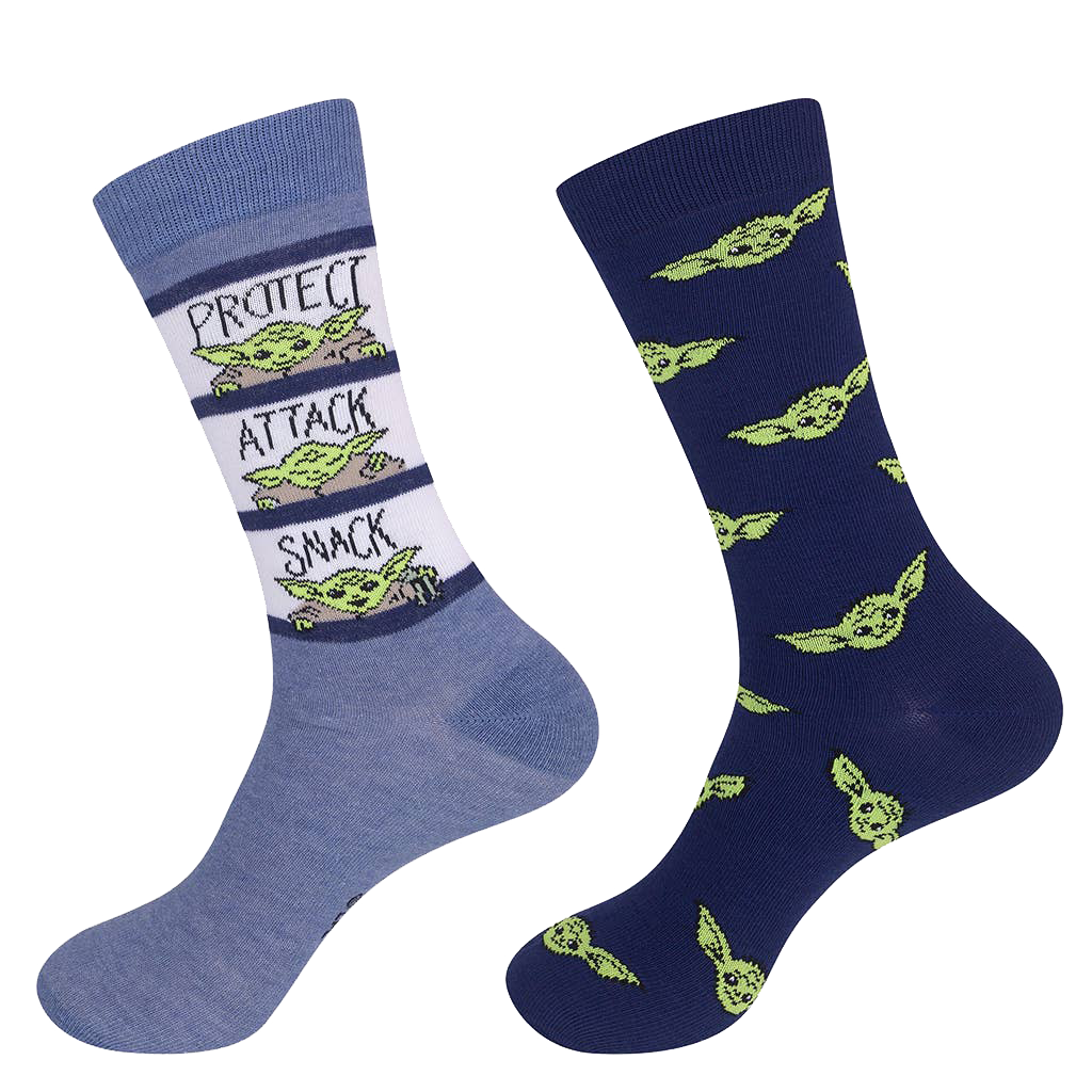 Star Wars - Baby Yoda - Protect Attack Snack Socks - 2 pair