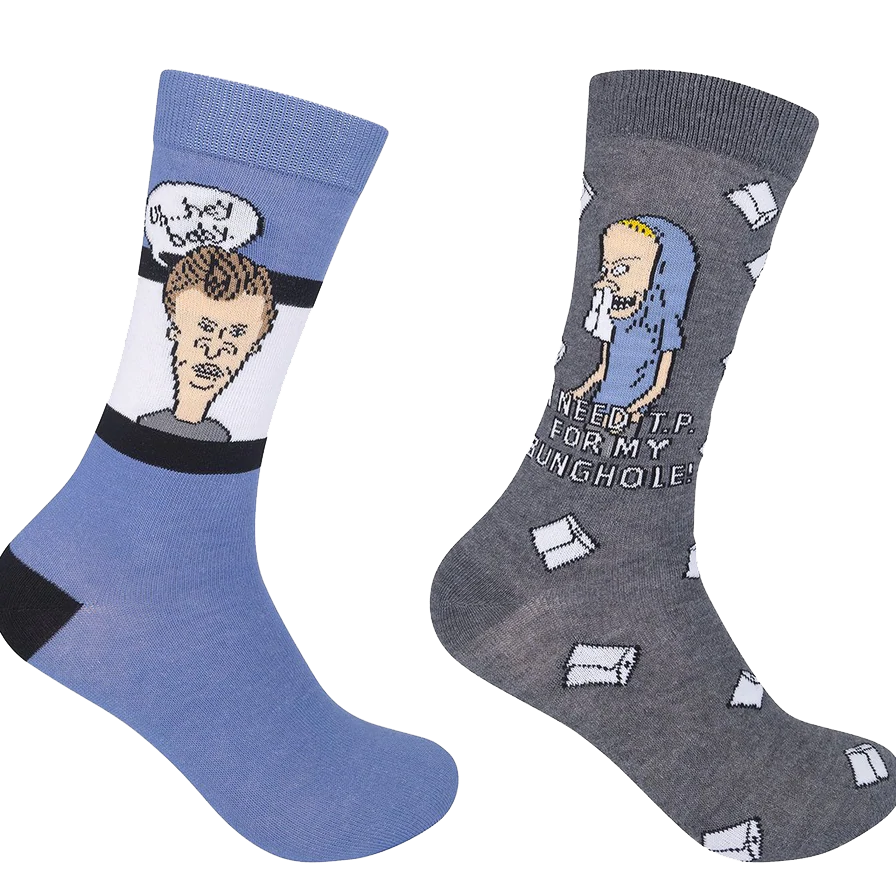 Beavis and Butthead Socks - 2 pair