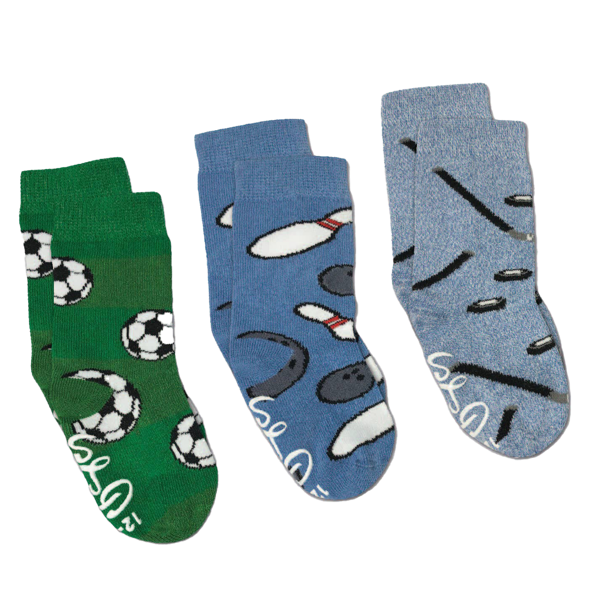 Bowling, Hockey And Soccer Kids Socks / 3-Pack / 1-2 years