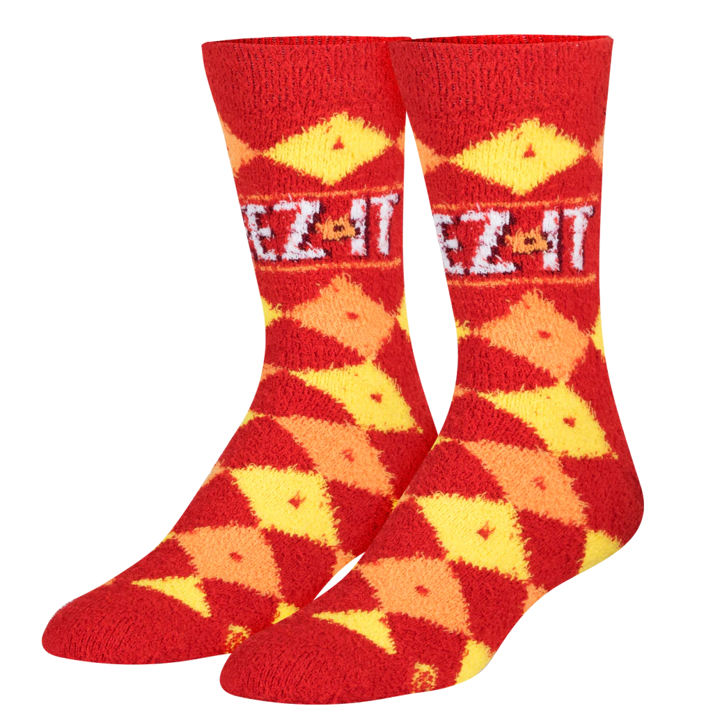 Checkered Cheez It Socks - Womens - Fuzzy