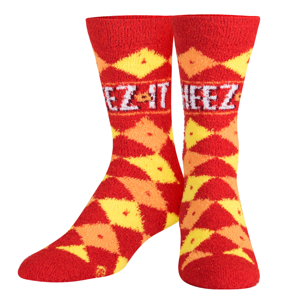 Checkered Cheez It Socks - Womens - Fuzzy