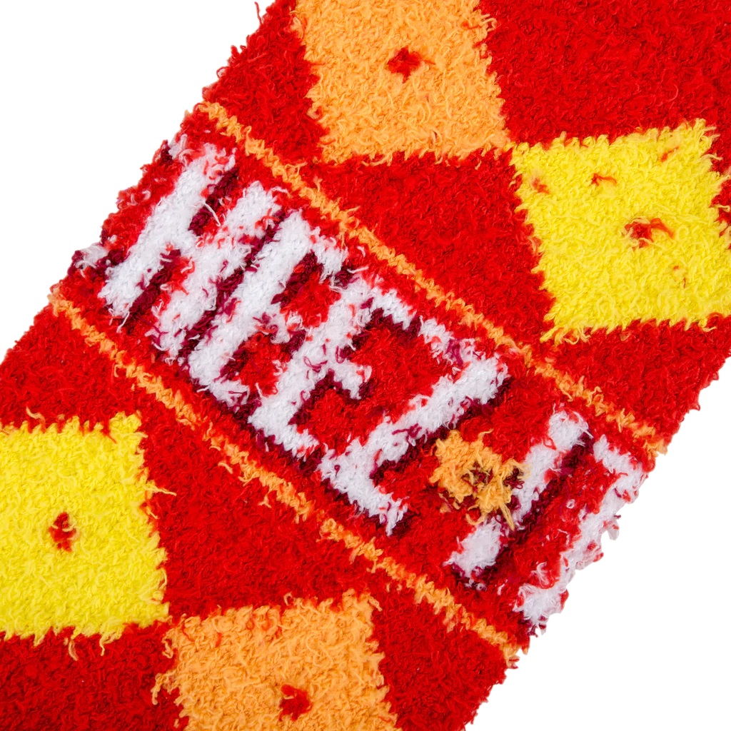 Checkered Cheez It Socks - Womens - Fuzzy