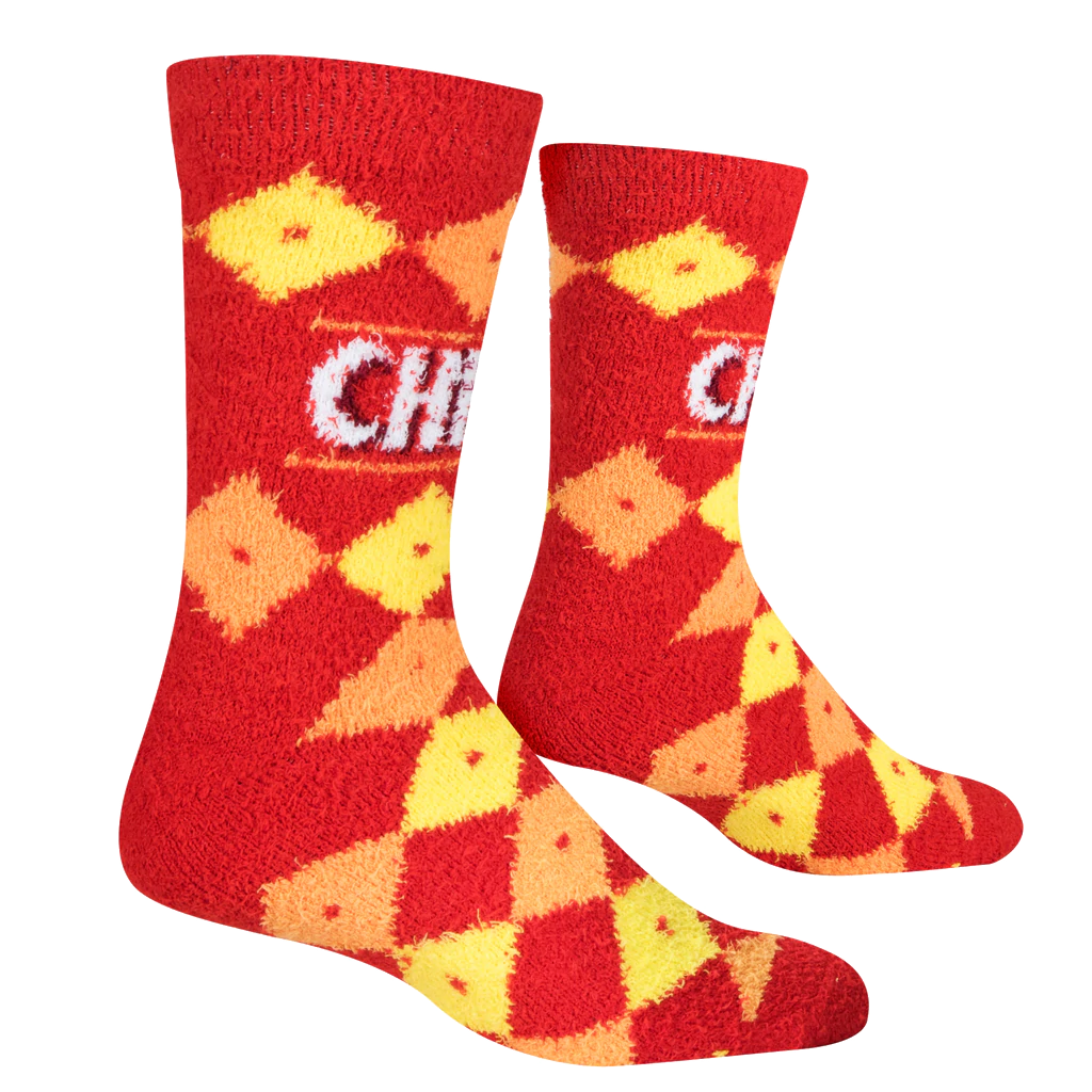 Checkered Cheez It Socks - Womens - Fuzzy