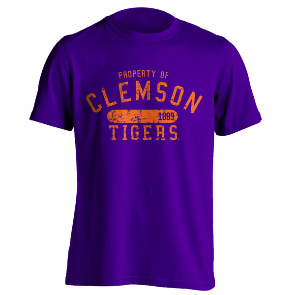 Retro Property of Clemson T-shirt - Purple - Mr. Knickerbocker