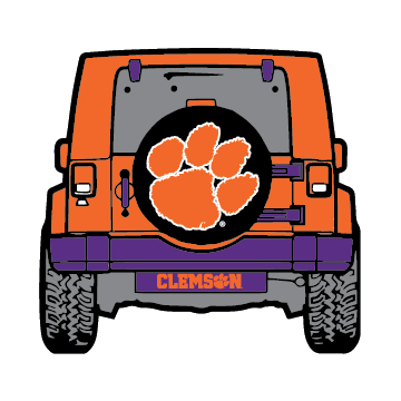Jeep with Paw Decal