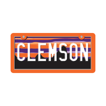 Clemson Landscape License Plate Decal